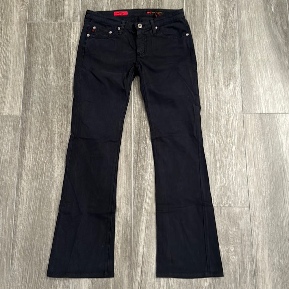 Ag Adriano Goldschmied The Angel Womens Black Denim Bootcut Jeans